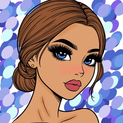 realistic girl with lashes