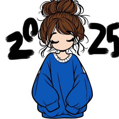 girl with baggy sweatshirt and messy bun