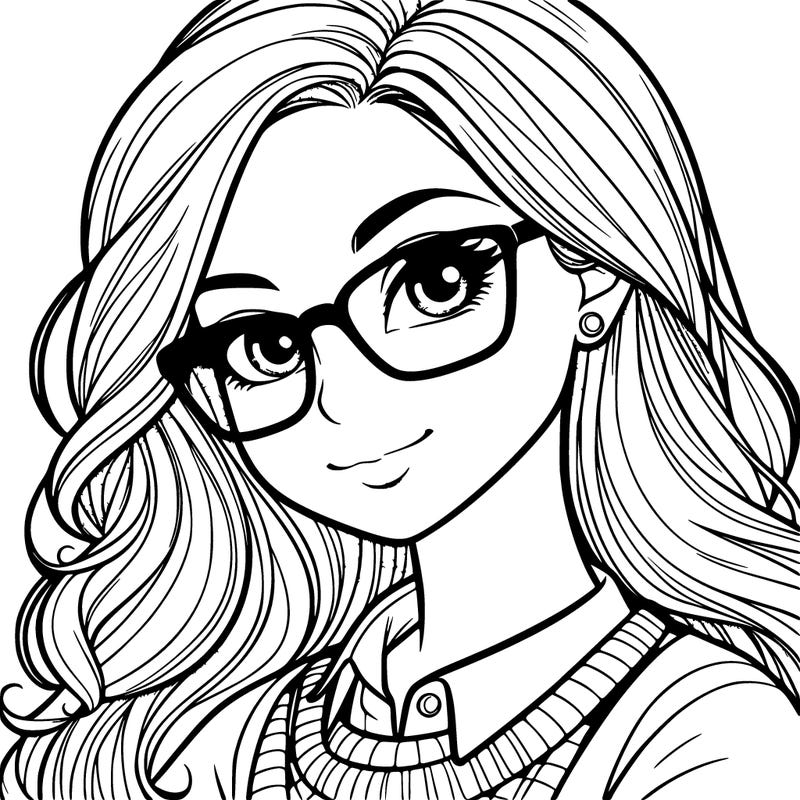 adult girl with glasses