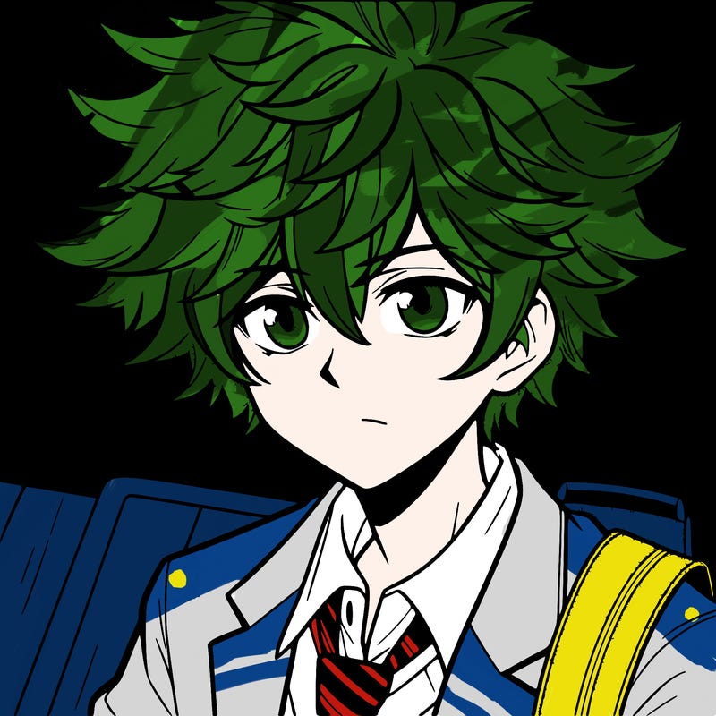 manga character boy with large hair