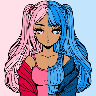 realistic girl split