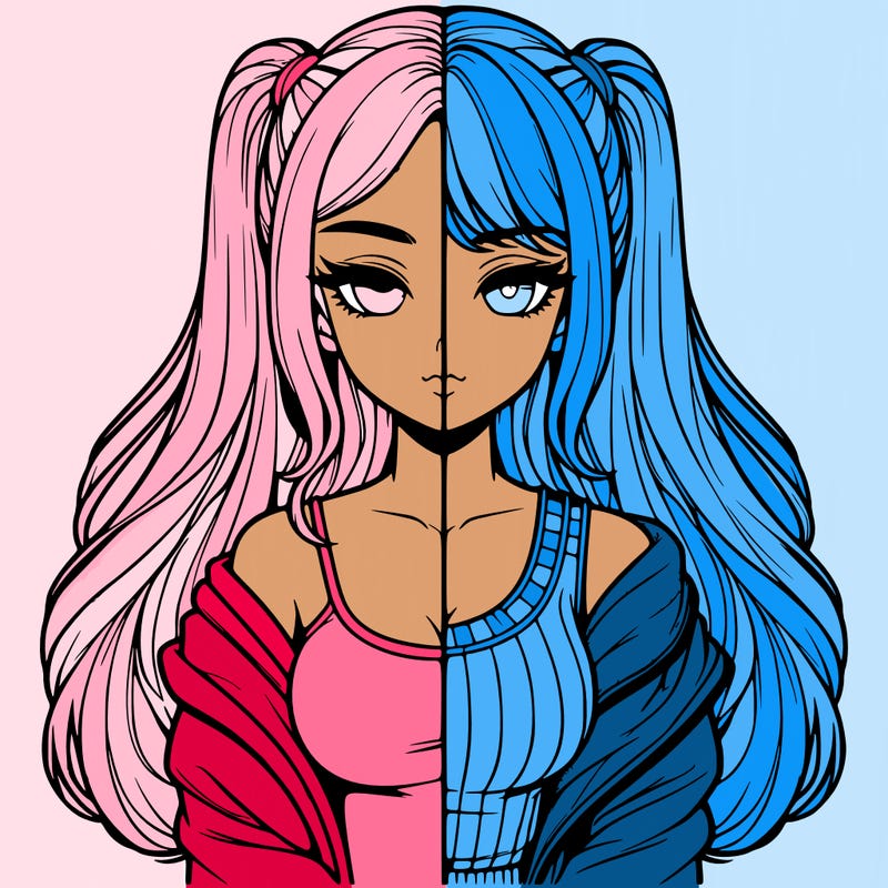 realistic girl split