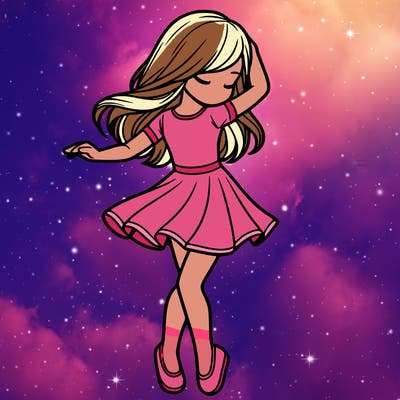 girl dancing  realistic