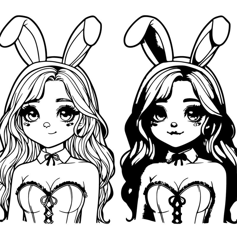 realistic girl in bunny costume