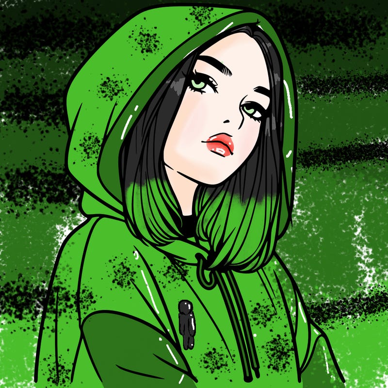 a realistic girl in a hoodie