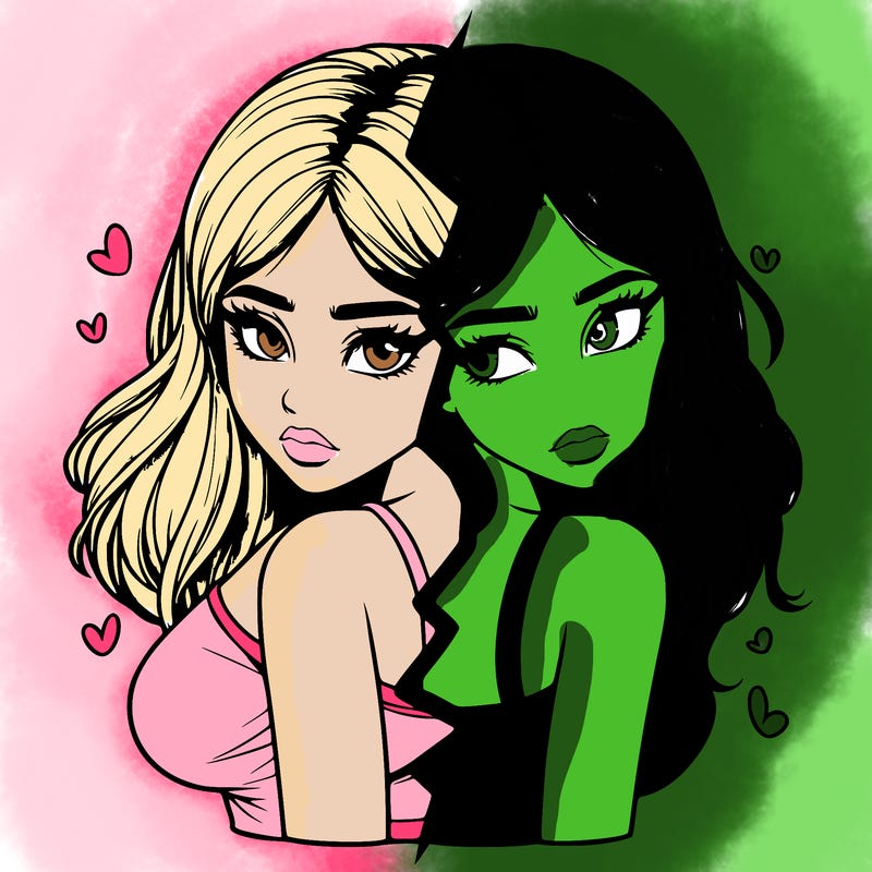 realistic girl split