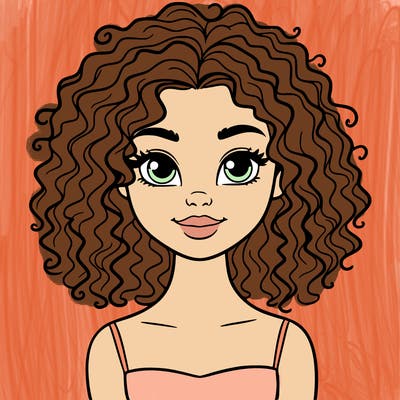woman with curly hair