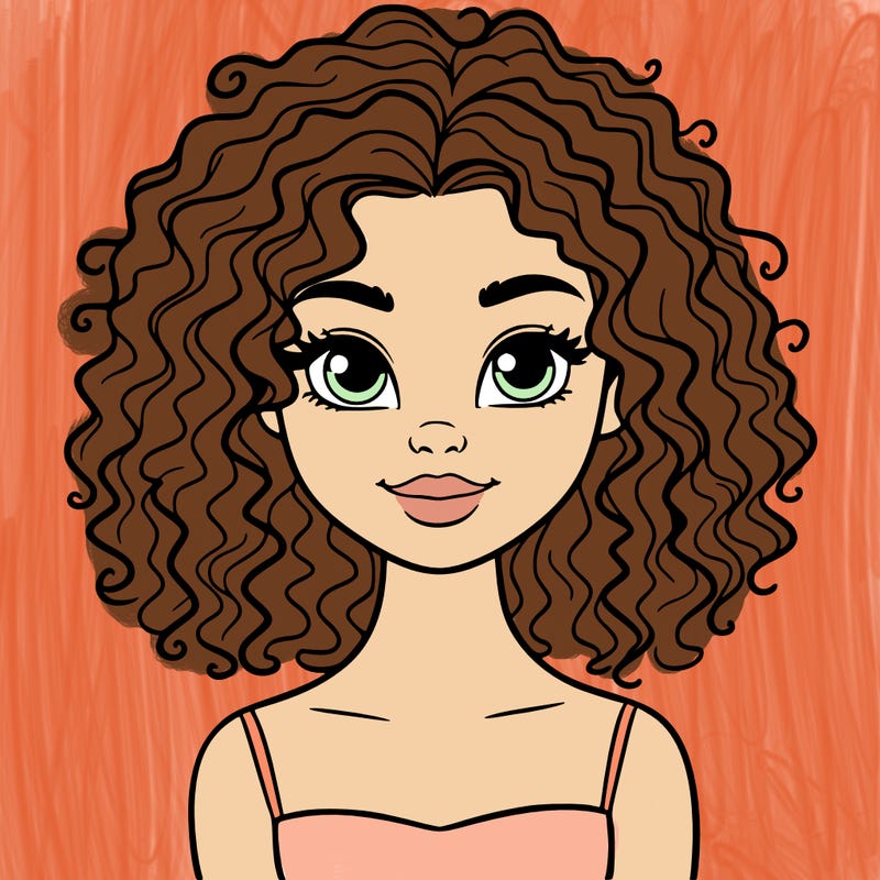 woman with curly hair