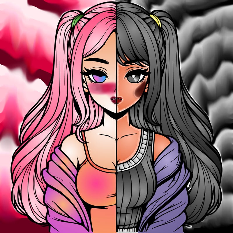 realistic girl split