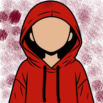 faceless girl in hoodie