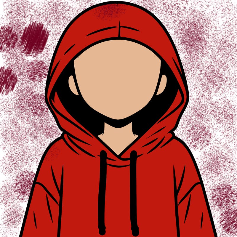 faceless girl in hoodie