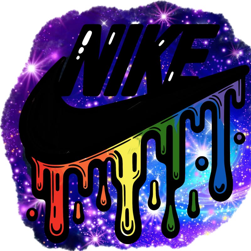 dripping nike logo