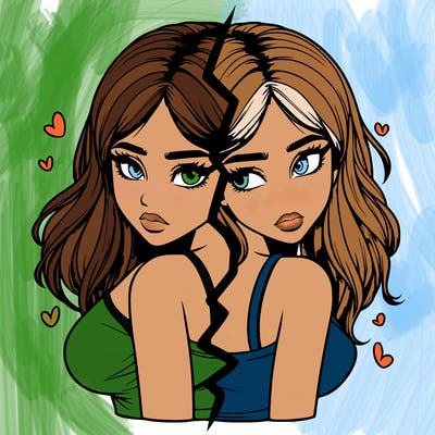 realistic girl split