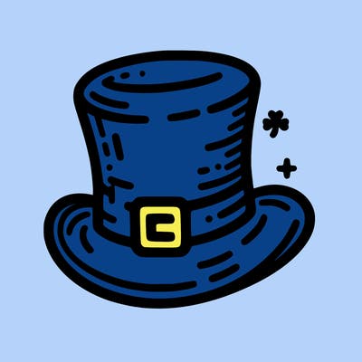 st patrick hat with thin lines