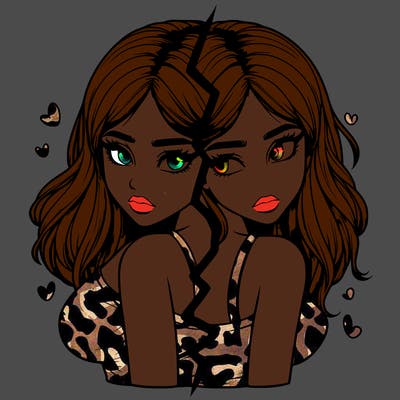 realistic girl split