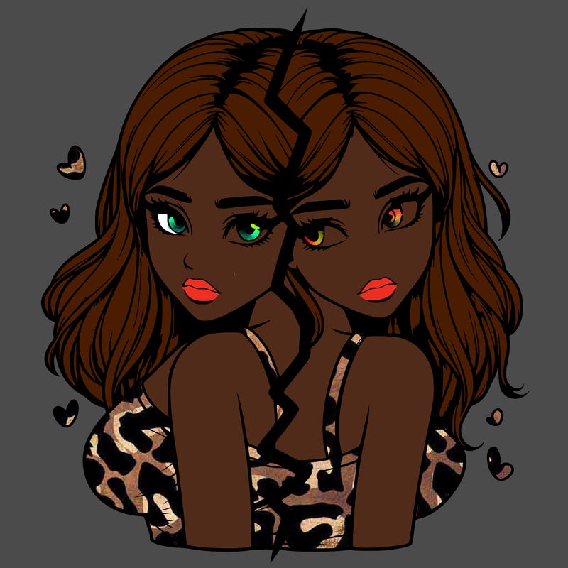 realistic girl split