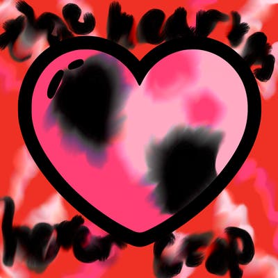 a blank heart