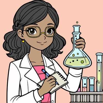 a female scientist