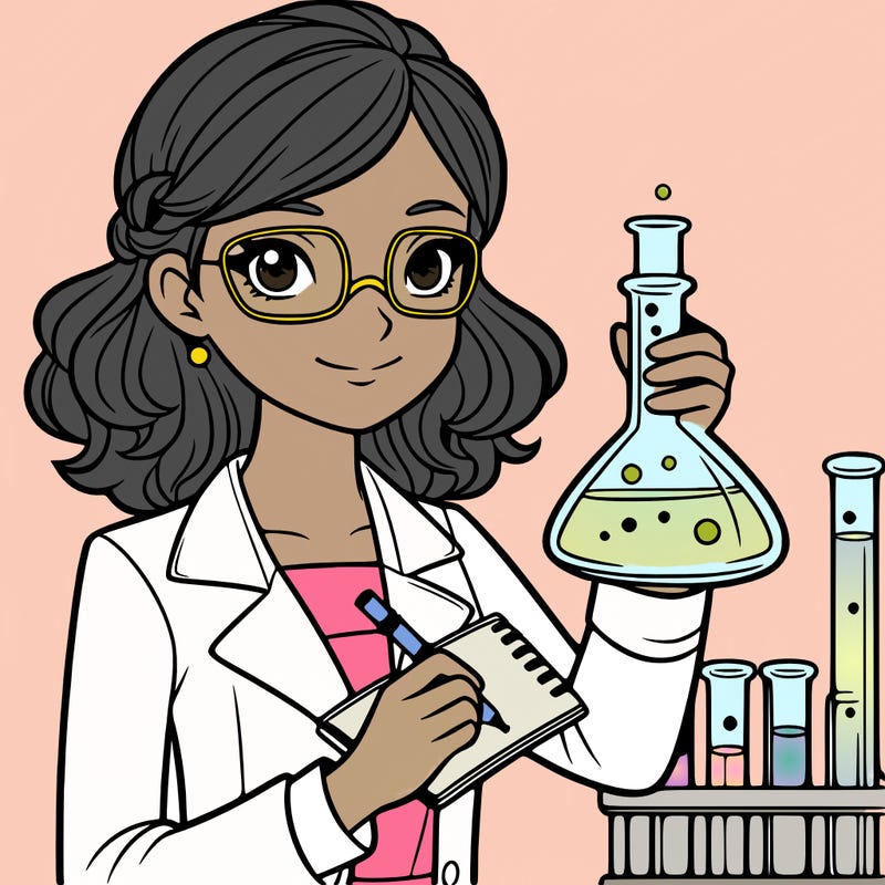 a female scientist