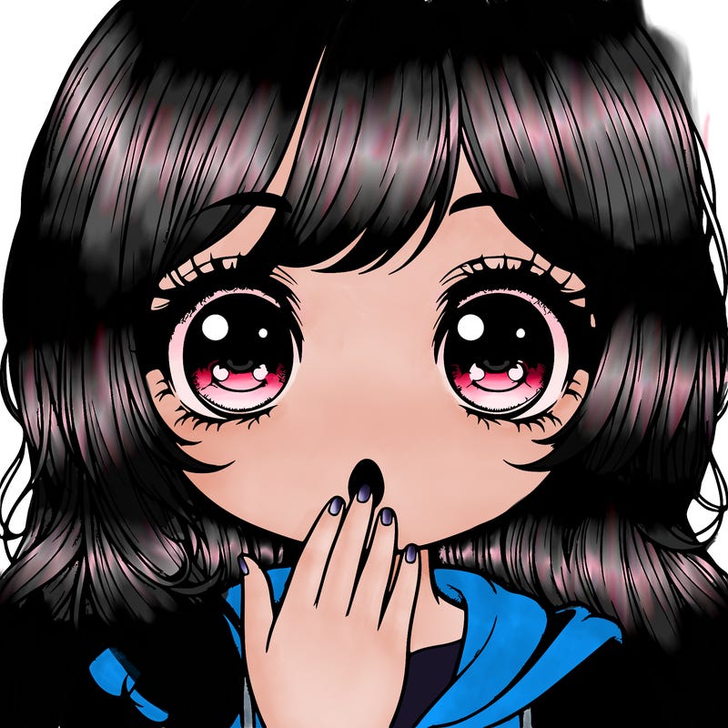 realistic cute girl wide eyed with her hand over her mouth in shock