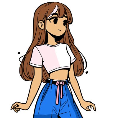 girl in a cute crop top