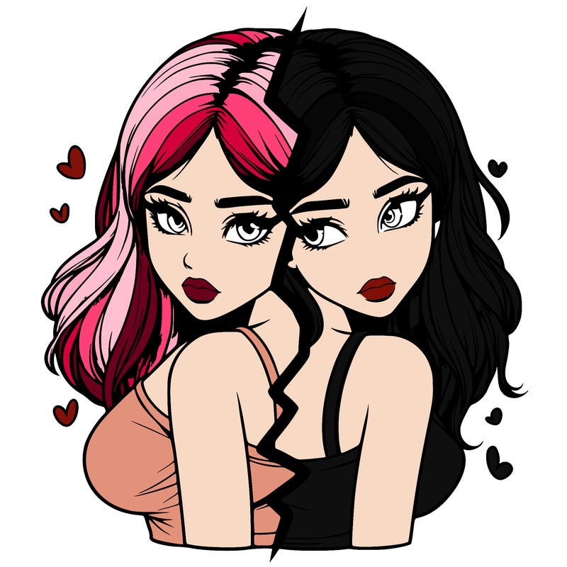 realistic girl split