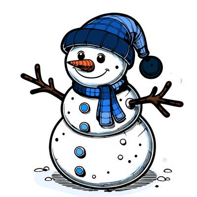 realistic christmas snowman