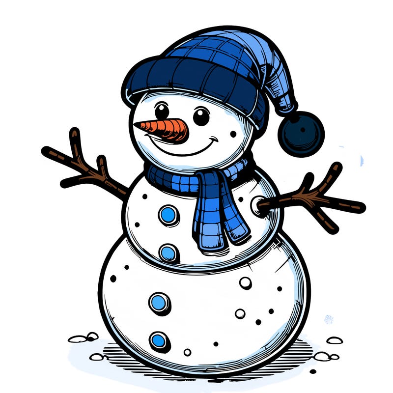 realistic christmas snowman