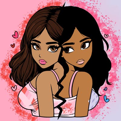 realistic girl split