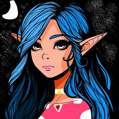 elf girl realistic dark fantasy