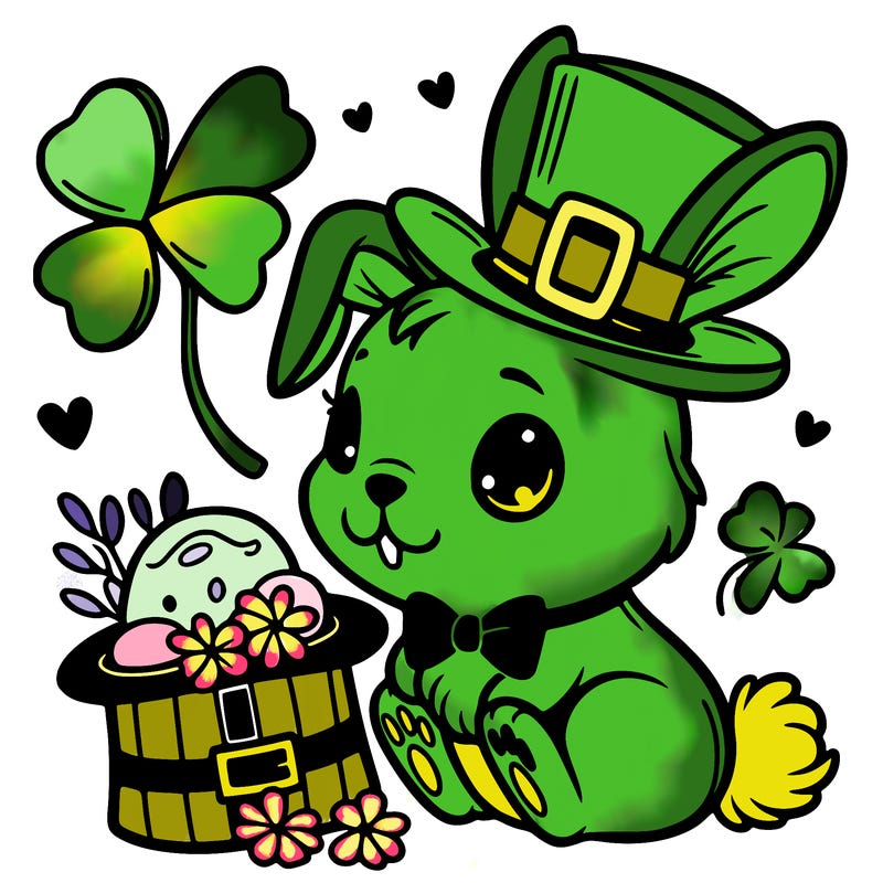 st. patrick's day, bunny.
