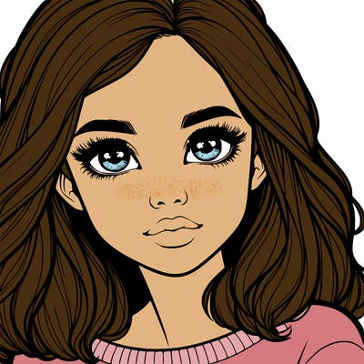 realistic girl whith cute eyes