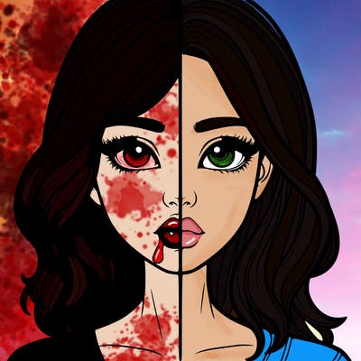 realistic girl split