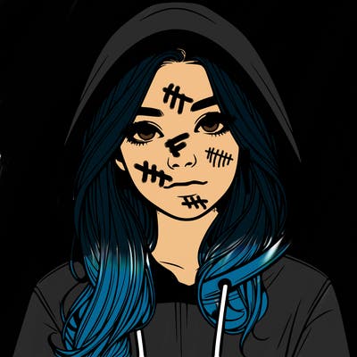 realistic girl with a hoodie