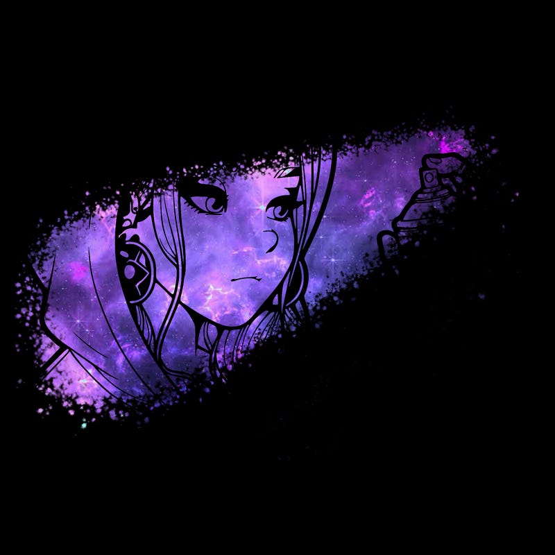 a realistic girl, spray painting