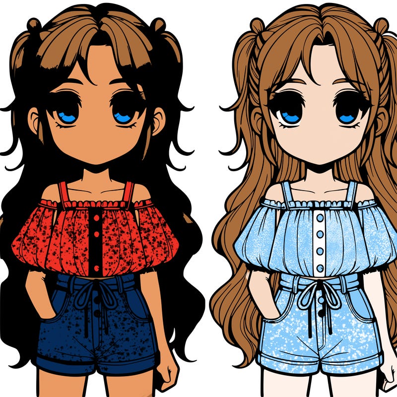 realistic twin girls