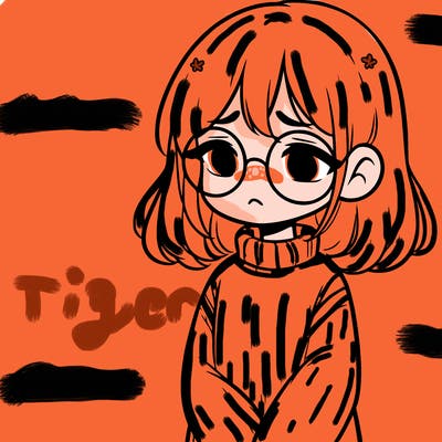 sad girl with glasses in a sweater