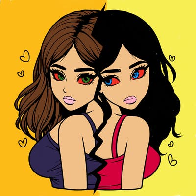 realistic girl split