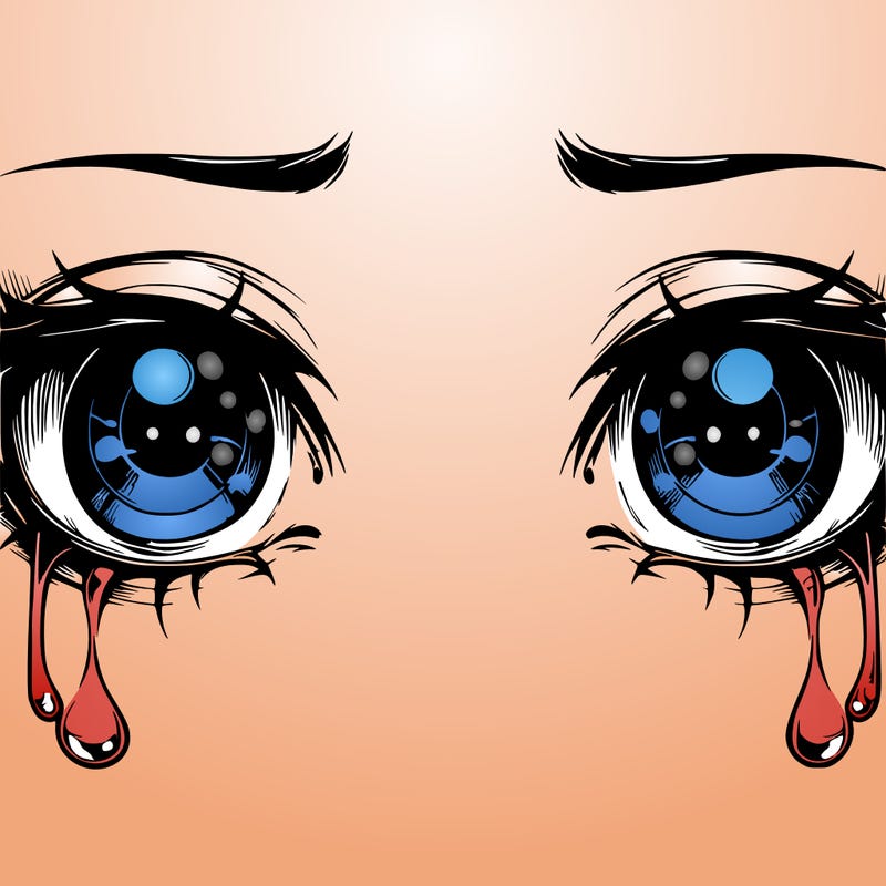 realistic eyes with tears