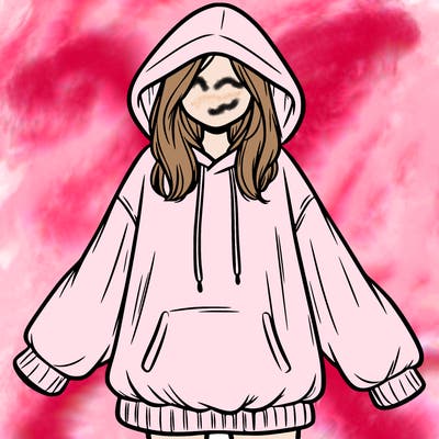 girl in oversized hoodie