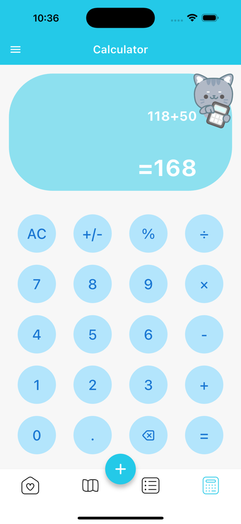 Travel budget calculator interface with a simple design and cute cat icon.