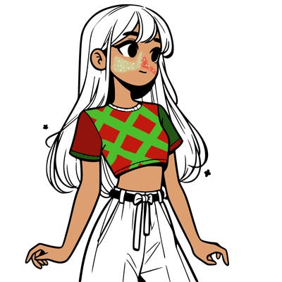 girl in a cute crop top