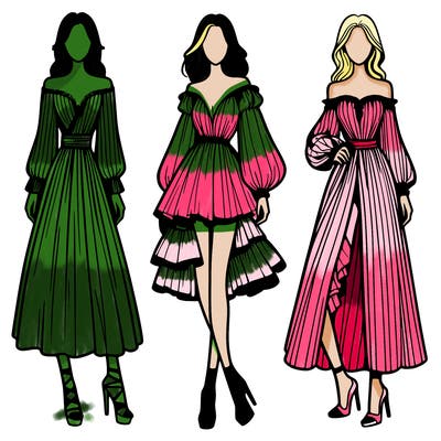 fashion models dresses