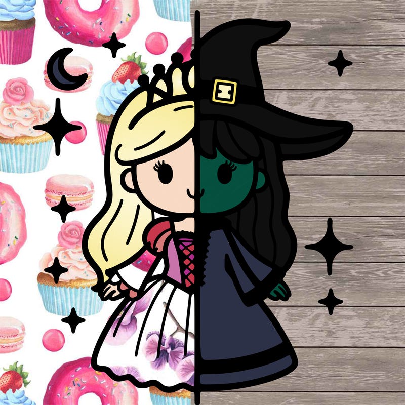 split princess and witch