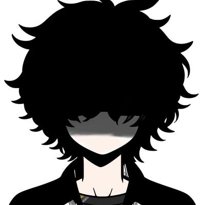 manga boy fluffy hair covering his eyes