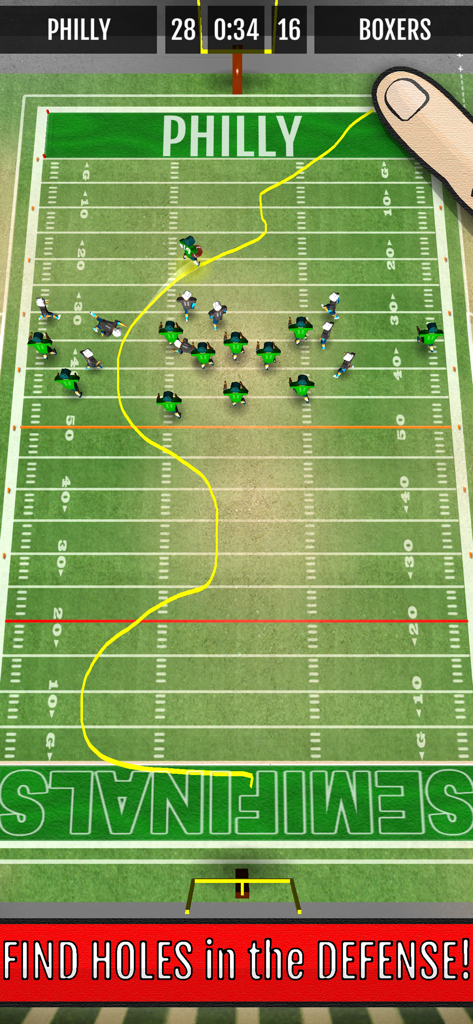 Football: Ted Ginn Kick Return - Gameplay of Football Ted Ginn Kick Return showing a player drawing a path through the defense on a football field.
