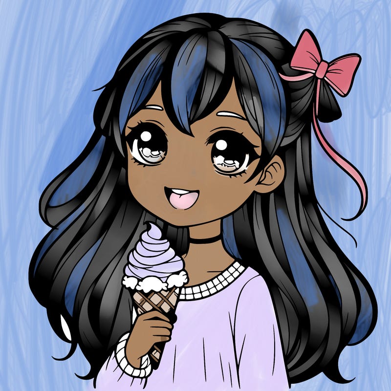 girl with ice cream realistic