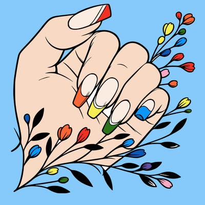 nails with french tip