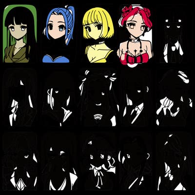 girls that look diffrent anime