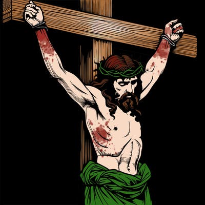 jesus realistic on the cross